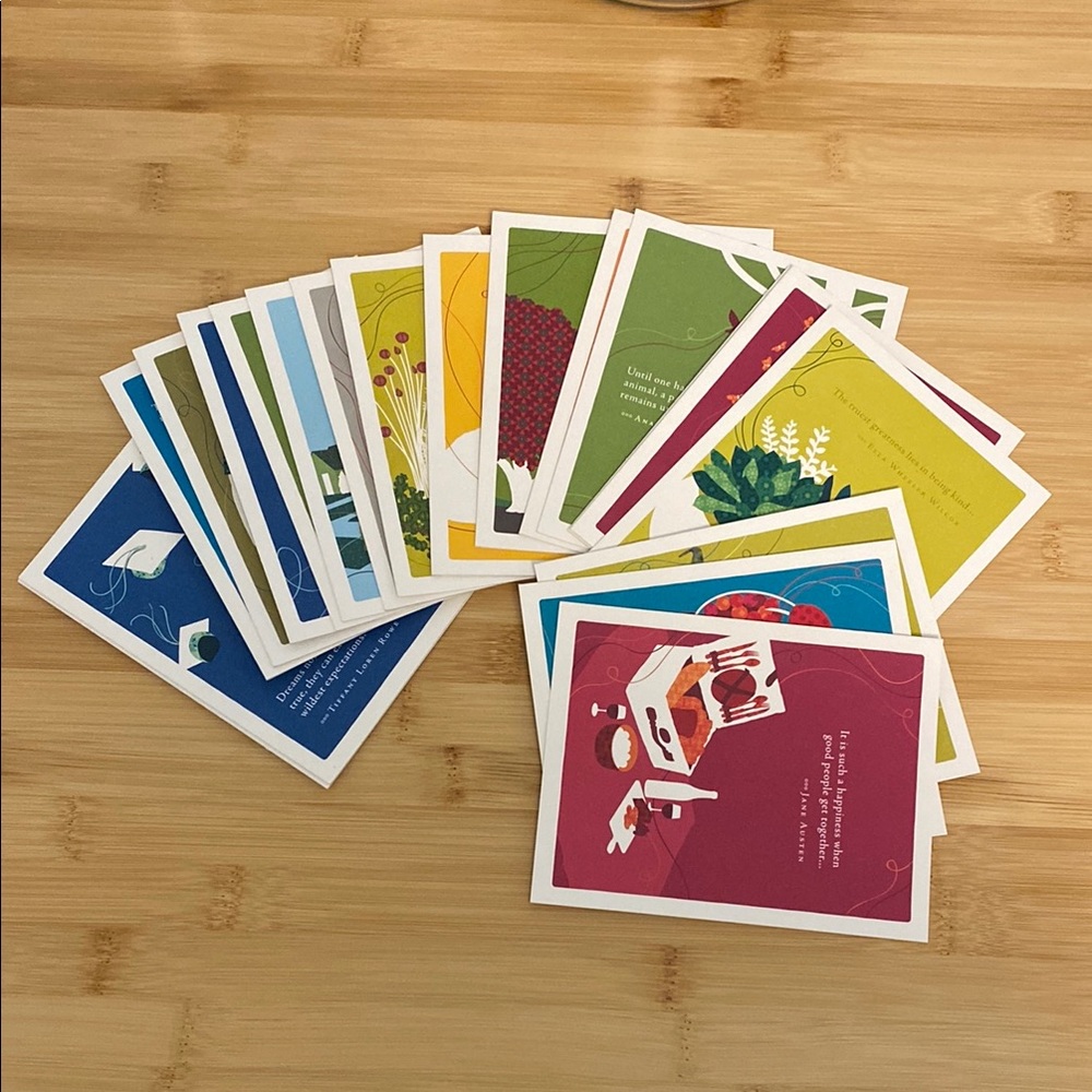 Positively Green Compendium Inspirational Cards Set of 22 Variety of Occasions